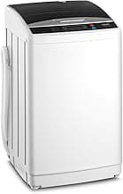 ROVSUN 25LBS Portable Washing Machine, Full-Automatic Electric Laundry Machine with Stainless Steel Drum, Compact Washer and Spin Dryer Combo with Drain Pump for Home, Apartment