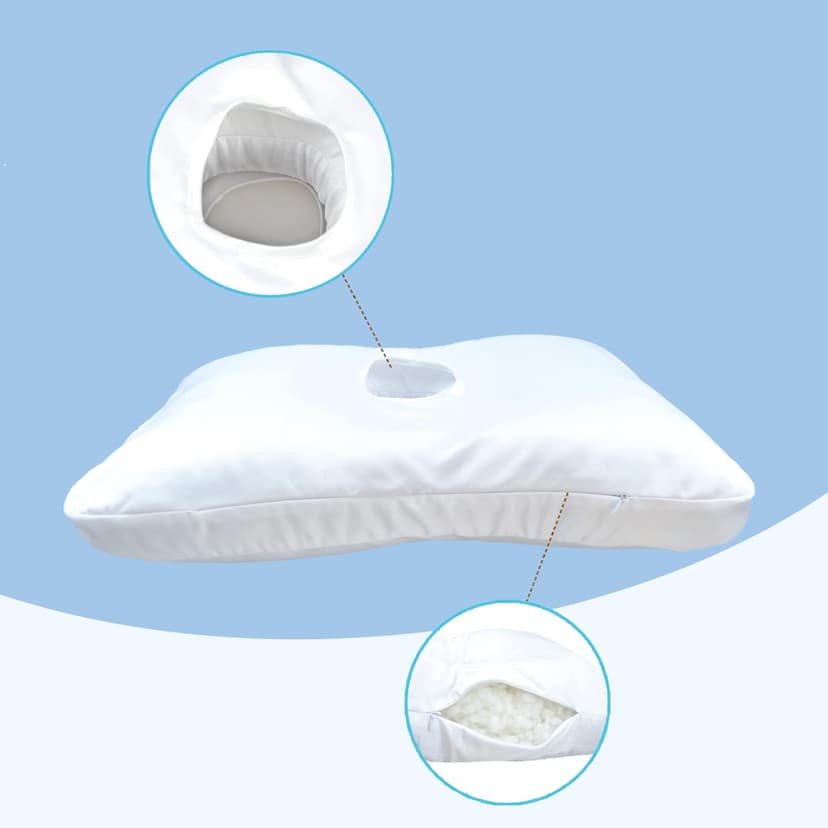pinklilycare Pillow with a Hole for CNH and Ear Pain Ear Inflammation Pressure Sores Side Sleeping Pillow Ear Guard Pillow