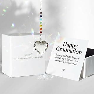 Hegelda Graduation Gifts for Women Her 2026 Crystal Heart Suncatcher Ornaments B0GH76NCTW