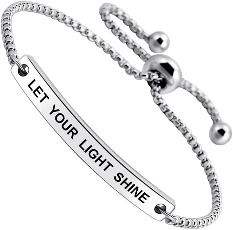 SOUSYOKYOSAM Women Bracelets for Women, Stainless Steel Inspiration Motivational Jewelry Gifts for Girl B07SLKDT79