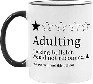 Funny Gifts for Age Ceremony, Hilarious Being an Adult Would Not Recommend Coffee Mug,Birthday Christmas Gifts for 18 Years Old Grown-Up Tea Cup 11 OZ B0DNJHSK26