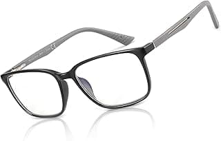 BLUEMOKY Blue Light Reading Glasses for Men，Sport Square Frame Readers, Anti Glare Computer Glasses