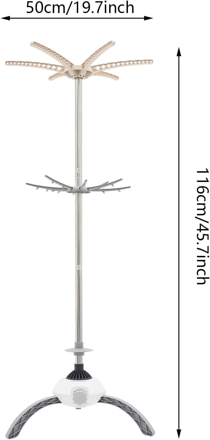 Portable Clothes Dryer, Upgraded Large Capacity for Families, Remote Control, Large Capacity Travel Electric Dryer for Apartments, RV, Shoes, Underwear