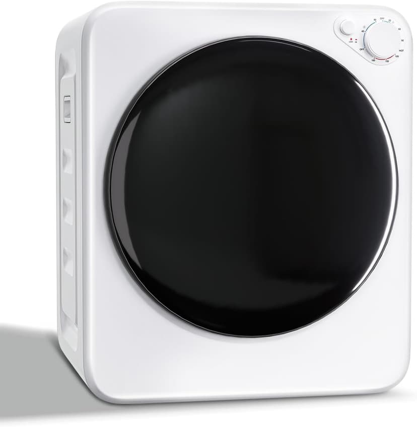 DOGHLY 120V Portable Electric Clothes Dryer, 800W Compact Laundry Dryer, Easy Control, 1.6 Cu.Ft Front Load Stainless Steel Electric Dryers Machine with Simple Control Knob for Apartment, RV, Dorm