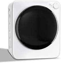 DOGHLY 120V Portable Electric Clothes Dryer, 800W Compact Laundry Dryer, Easy Control, 1.6 Cu.Ft Front Load Stainless Steel Electric Dryers Machine with Simple Control Knob for Apartment, RV, Dorm