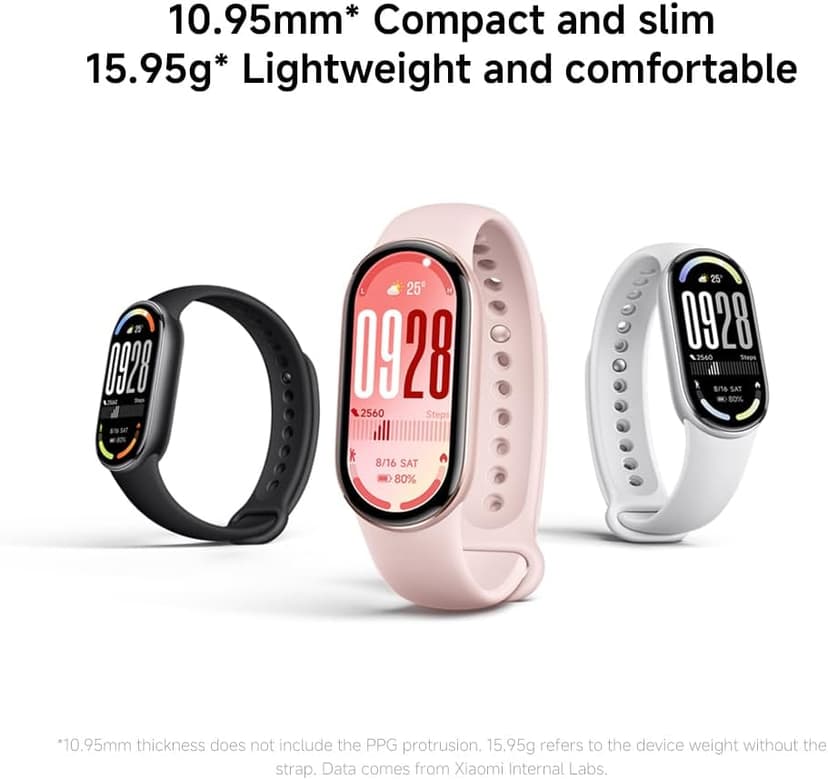 XIAOMI Mi Smart Band 10 (2025) Global Version - 1.72" AMOLED Display | 21 Days Battery Life | Touchscreen, Multi-Sport Tracker, Activity Tracker, Heart Rate Monitor | BT5.4 - (Midnight Black)