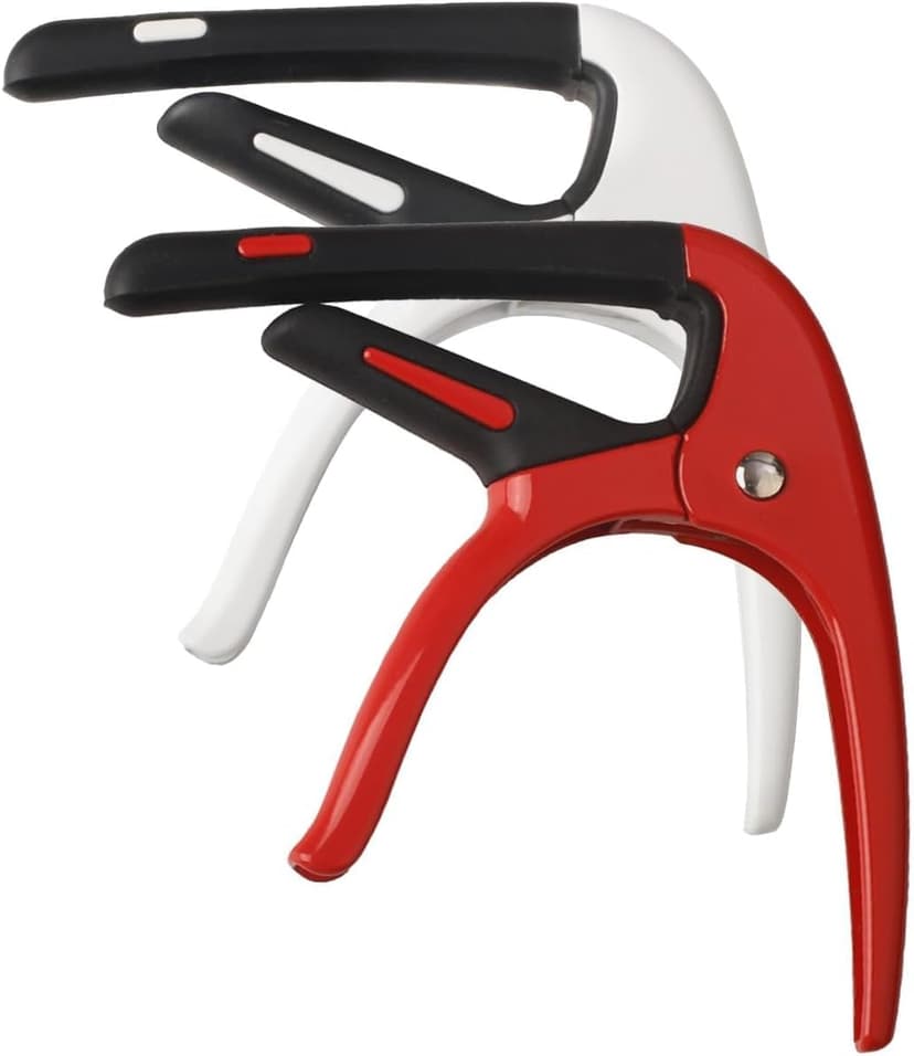 Guitar Capo for Acoustic and Electric Guitars 2 Packs Capo 6-String Acoustic Capo guitar accessories (Red-White)