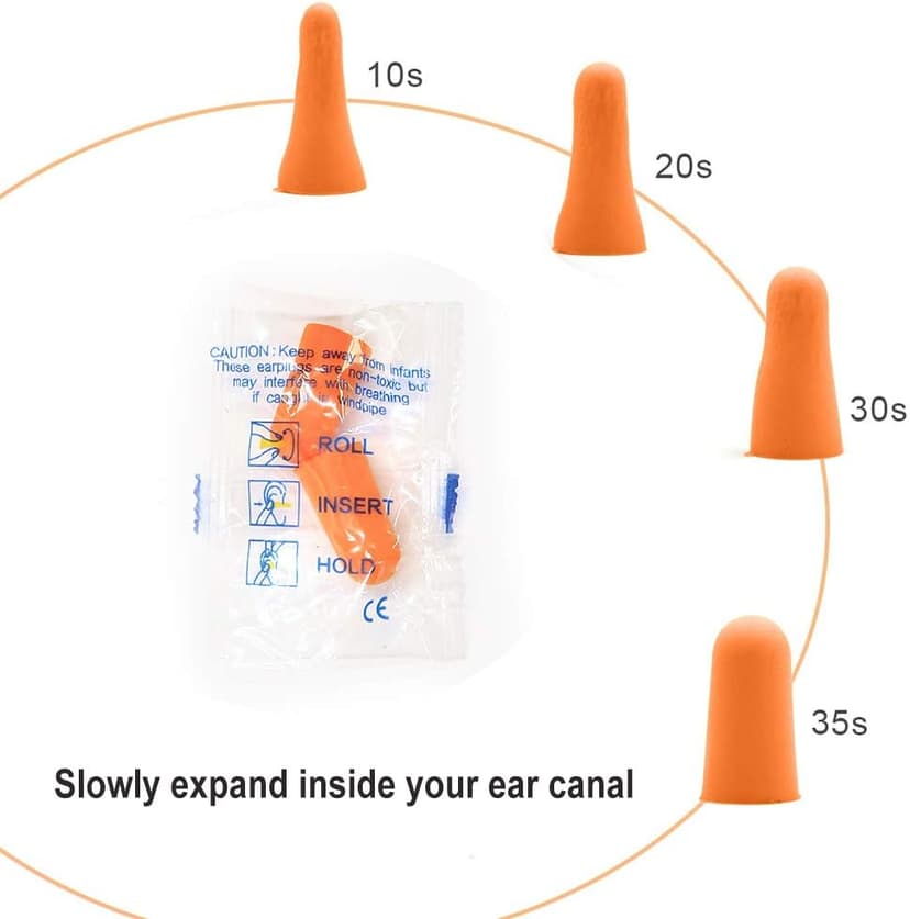 Quality Foam Earplugs 200 Pair - 32dB Noise Cancelling Soft High Decibel Ear Plugs for Noise Reduction Ear Protection Construction Loud Music Shooting Guns Work Safety Hearing Protection Ear Plugs