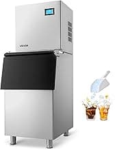 VEVOR Commercial Ice Maker Machine, 360LBS/24H Ice-Making Machine with 250LBS Large Storage Bin, Auto Self-Cleaning Ice Maker with Touchscreen for Bar Cafe Restaurant Business Commercial