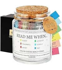 Bible Verse Jar,Scripture Prayer Cards Holy Read Me When Bible Verses Jar,Church Graduation Baptisms Confirmation Christian Gifts for Women Men Teen,Inspirational Birthday Gifts for Women Mom Friends