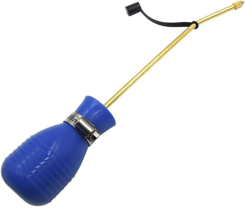 Sbestily Bug Treatment Powder Duster/Large Diatomaceous Earth Bulb Duster/Powder Applicator/Garden Applicator/Bulb with Long Copper Tube for Indoor and Outdoor Insect Treatment Blue