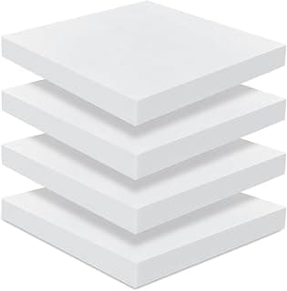 Frienda 4 Pack 2" x 20" x 20" Upholstery High Density Foam Cushion Seat Replacement Square Cut to Size Foam Couch for Patio Furniture Commercial Dinning Chair Couches Benches Padding DIY Projects