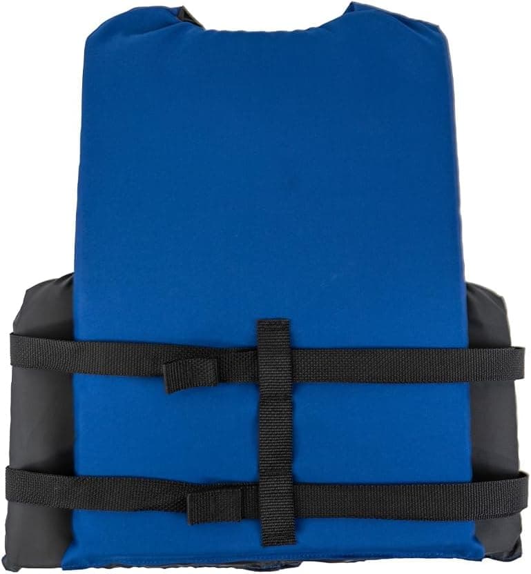 Overton's Universal Adult Life Jacket - Pack of 4, Nylon Shell with Closed-Cell Foam, Open Sides and Sturdy Belts, USCG Approved Type III, Fits Chest Sizes 30" to 52", Includes Zippered Storage Bag
