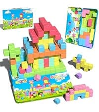 Magnetic Tiles - Road Set, Magnetic Building Blocks, Preschool Montessori Toys Gift for 3+ Year Old Boys and Girls, Sensory Christmas Toys for Kids Aged 3-5 and 4-8, Ideas for Toddler with Autism