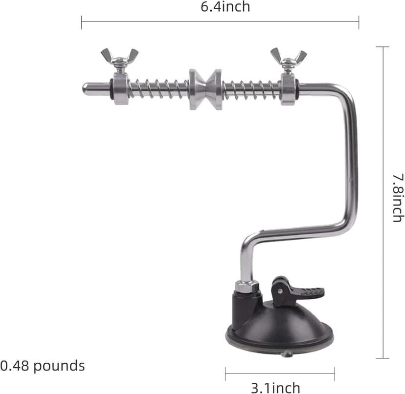 Fishing Line Spooler – Portable Table Mounted Reel Spooler for Spinning & Baitcasting Reels – Adjustable to Fit Multiple Size Spools-Fishing Line Remover Gifts for Men (Clips and Suction Cups)