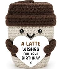 Birthday Decor Gifts for Boyfriend Husband Wife Wedding Anniversary Coffee Lover Couple Crochet Coffee Mug Decor I Love You Anniversary Women Men Her Him Gifts for Girlfriend Sweetest Day Christmas B0FX3RS85V