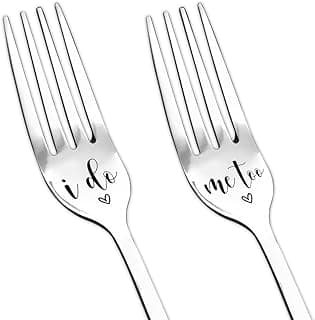 Bride and Groom Fork Gifts for Bridal Shower Gifts for Daughter Bride to Be Unique Marriage Gifts for Couples Wedding Engagament Gifts for Best Friend Sister Couples Newly Engaged