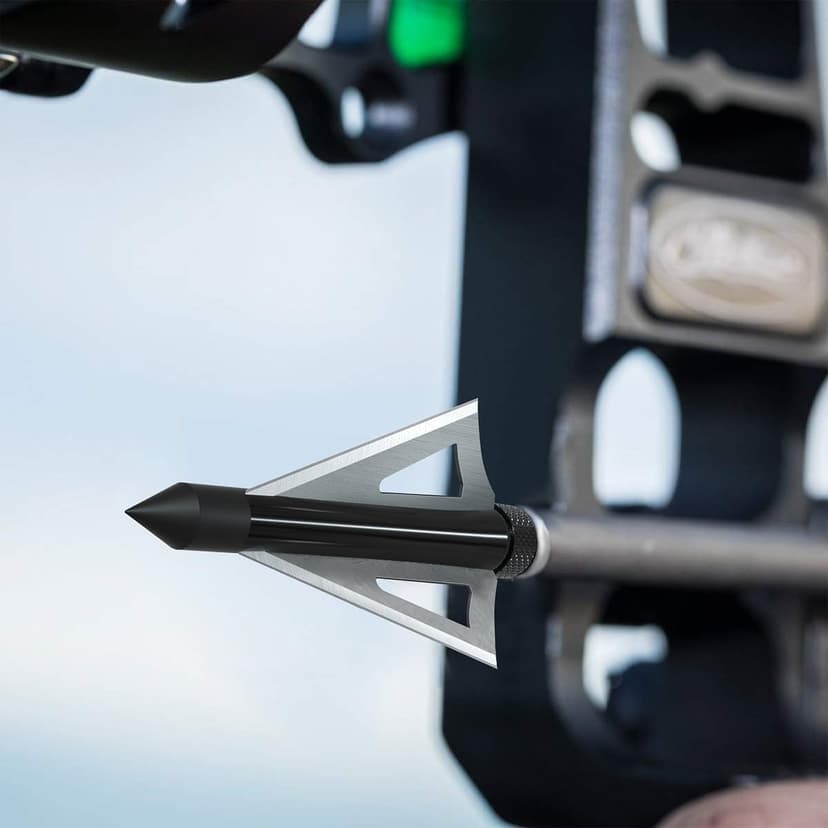 Hunting Broadheads, 12PK 3 Blades Archery Broadheads 100 Grain Screw-in Arrow Heads Arrow Tips Compatible with Traditional Bows and Compound Bow