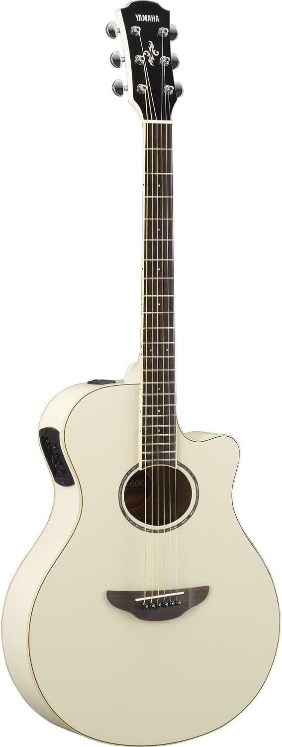 Yamaha APX600 VW Thin Body Acoustic-Electric Guitar, Vintage White