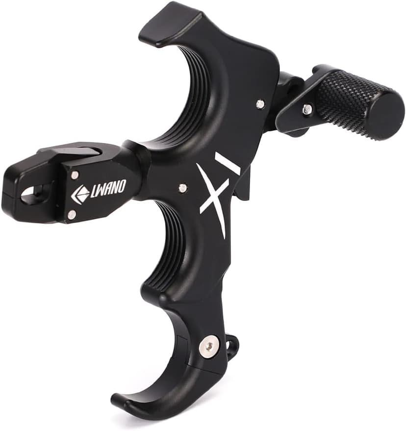 LWANO X1 Compound Bow Thumb Bow Release, 3&4 Finger Grip Adjustable Archery Release Aids