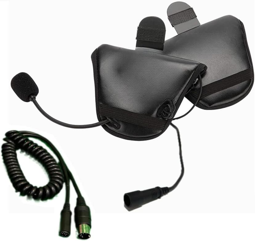 The Helmet Shop Half Helmet Headset Compatible with 5-Pin Honda Goldwing, Yamaha, and Kawasaki Audio Systems | Fits Most Half Helmets | Ear Protection from Wind Noise and Cold Weather
