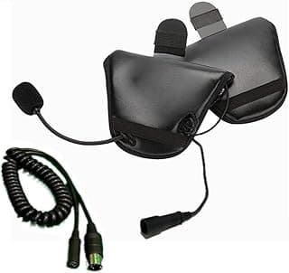The Helmet Shop Half Helmet Headset Compatible with 5-Pin Honda Goldwing, Yamaha, and Kawasaki Audio Systems | Fits Most Half Helmets | Ear Protection from Wind Noise and Cold Weather