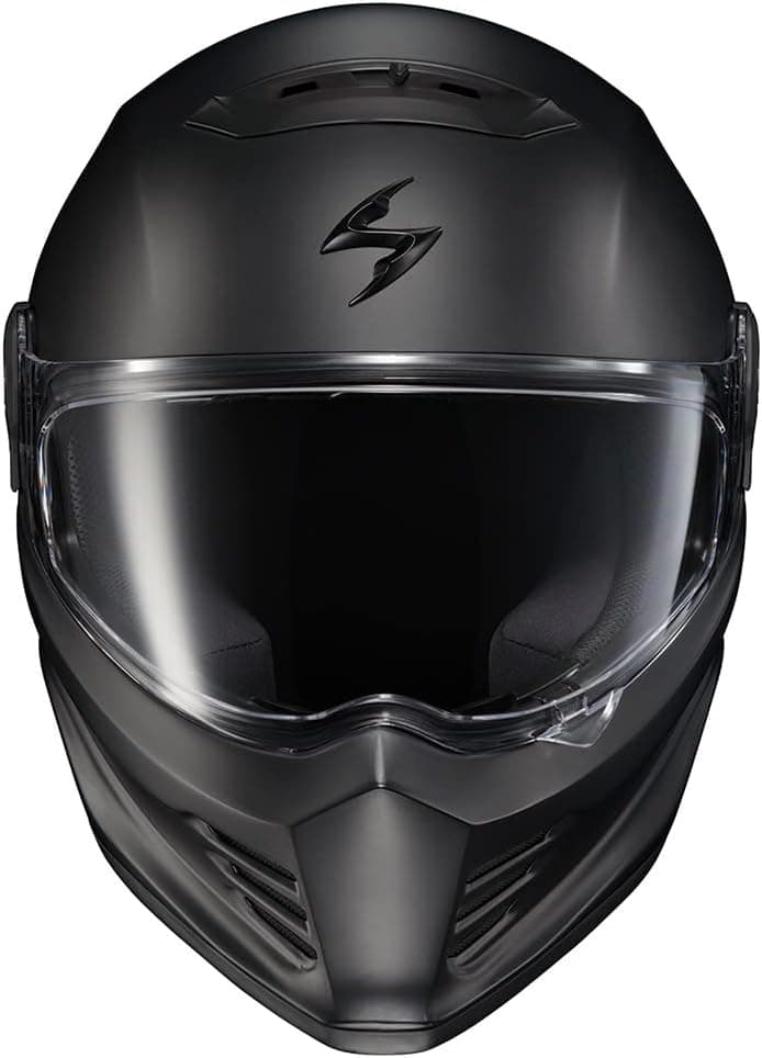ScorpionEXO Covert FX Full Face Adult Motorcycle Helmet Street Fighter Style - Bluetooth Ready Speaker Pockets DOT ECE Solid (Matte Black - Medium)