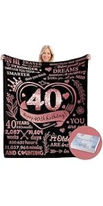 50 Birthday Gifts for Women, 50th Birthday Blanket with Gift Box, 50th Birthday Decorations Gift Ideas for Her, 50 Year Old Gifts for Women Turning 50 and Fabulous