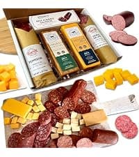 Food Gifts for Men, Meat Sampler For Men, Tailgating, Business, Congratulations, Care Packages, Thanksgiving & Holiday Gifts Charcuterie Meat and Cheese Gift Basket, Charcuterie Board Food Items B09TZ6BMRD