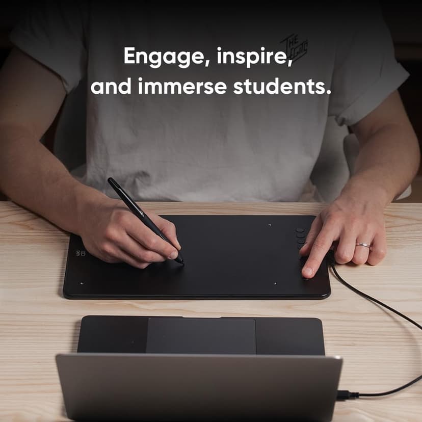 XPPen Updated Deco 01 V3 Drawing Tablet, 16384 Pressure Sensitivity, 8 Custom Shortcuts, 220 Report Rate for OSU Drawing Pad, Remote Teaching & Animation, Compatible with Android, Windows, macOS