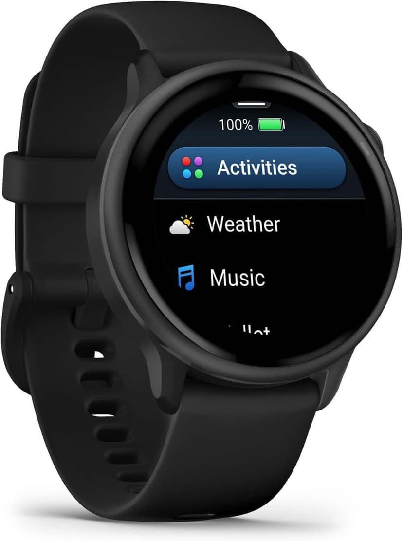 Garmin vivoactive 6 GPS Smartwatch with AMOLED Display, Slate | Advanced Health and Fitness Features, Up to 11 Day Battery, Energy Monitoring, Sleep Coach | with Signature Series Power Bundle