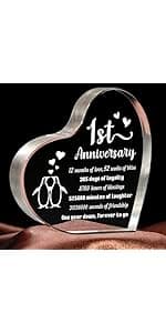 Gifts for Girlfriend, Girlfriend Birthday Gifts Ideas, To My Girl Heart Shaped Acrylic Block, I Love You Presents for Her, Valentines Day Christmas Idea for Her GF Wife