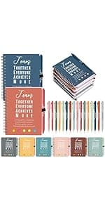 Appreciation Gift for Dsp Ma Coworker Office Staff, Customer Service Week, Thank You A6 Notebook Planner with Sticky Note Pen Resurhang 24 Set Customer Service Appreciation Gift for Staff, Black B0DG5J24WP