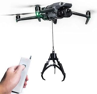 Drone remote control intelligent mechanical claw/hook air releaser pick-up device fishing cast bait fixed-point drop device for DJI drone （We don't sell drones）