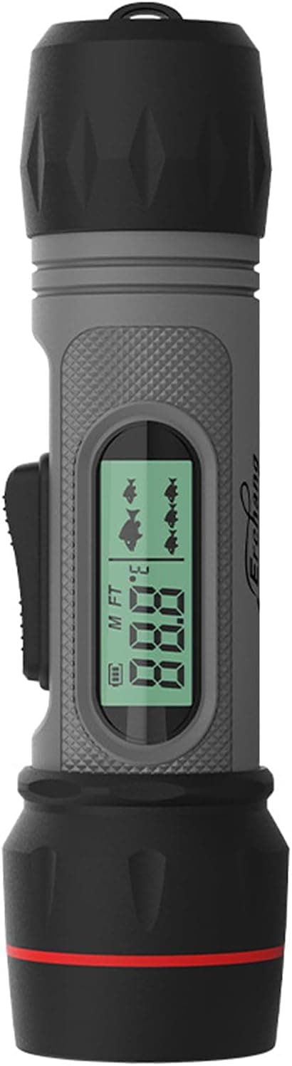 HXBER Fish Depth Finder Handheld Fish Finder Waterproof Sonar Fish Finder for Ice Fishing, Black