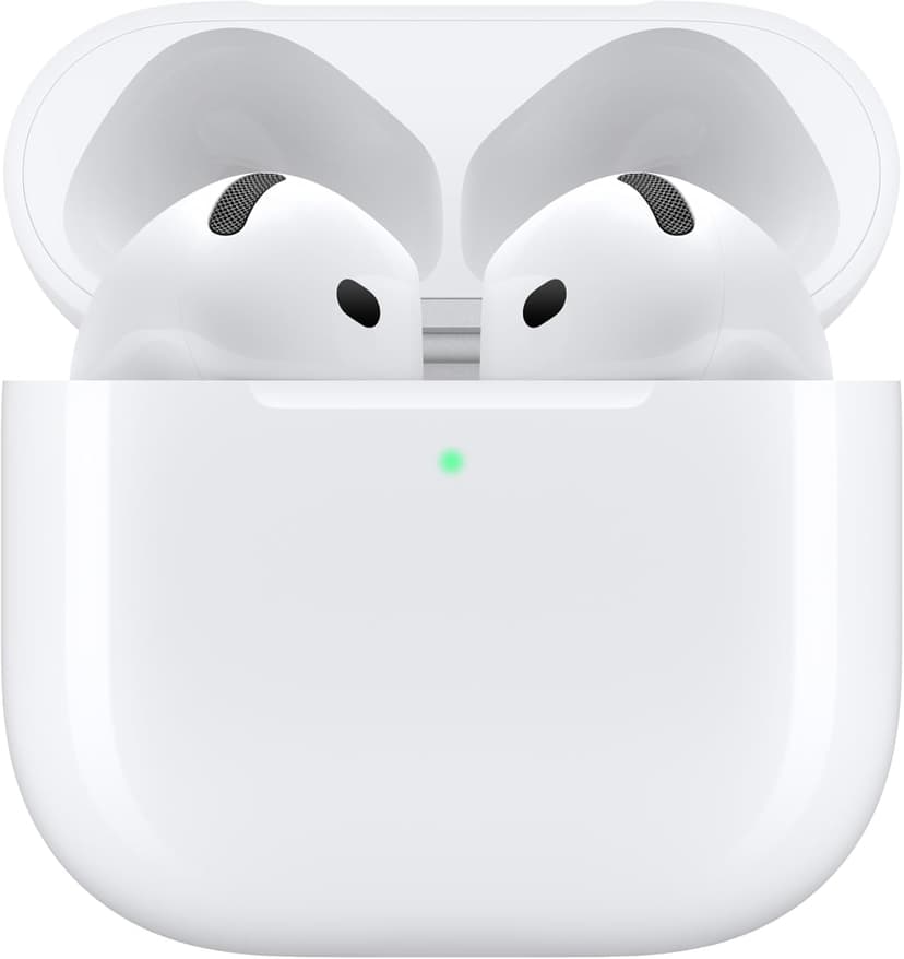 Apple AirPods 4 Wireless Earbuds, Bluetooth Headphones, Personalized Spatial Audio, Sweat and Water Resistant, USB-C Charging Case, H2 Chip, Up to 30 Hours of Battery Life, Effortless Setup for iPhone