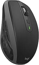 Logitech MX Anywhere 2S Bluetooth Edition Compact Wireless Mouse, No USB Receiver - Use On Any Surface, Hyper-Fast Scrolling, Rechargeable, Control Up to 3 Apple Mac and Windows Computers and Laptops