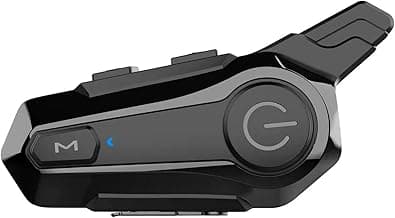 Wipeeyes Motorcycle Headset E1 Helmet Intercom Headset with CVC Noise Cancellation Stereo Music IPX6 Waterproof for Full face Helmet