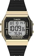 Timex Unisex Activity Tracker 40mm Watch - BlackStrap Digital Dial Gold-Tone Case