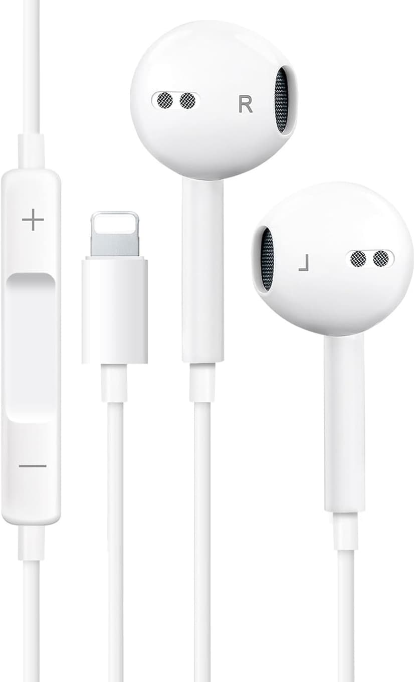 Headphones for iPhone Earbuds in-Ear Wired Earphones with Built-in Microphone & Volume Control, Noise Canceling Isolating Headsets Compatible with iPhone 14/13/12/11 Pro Max/Xs Max/XR/X/7/8 Plus