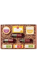 Hickory Farms Farmhouse Meat & Cheese Food Gift Basket (Small) - Box Set | Charcuterie Board Food | Summer Sausage | Father's Day | Mother's Day | Easter | Christmas | Holiday | Housewarming | Gourmet | Sympathy | Care Package