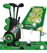 Liberry Toddler Golf Set, Upgraded Kids Golf Cart with Unique Shoulder Strap Design, Indoor and Outdoor Golf Toys for Boys and Girls Aged 1-5 Years Old
