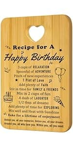 Friend Kitchen Gift Bamboo Cutting Board Decorative Unique Birthday Present Xmas Charcuterie Boards for Friends Christmas Wooden Cheese Board Thanksgiving Friendship Gifts Chopping Board