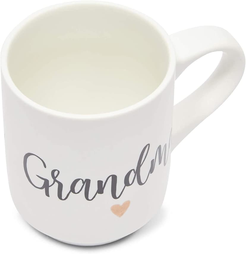 Sparkle and Bash Grandma & Grandpa Mugs - 15 Oz White 2-Pack Ceramic Modern - Grandparent Announcement Coffee Mug Set - Gifts for Grandparents First Time