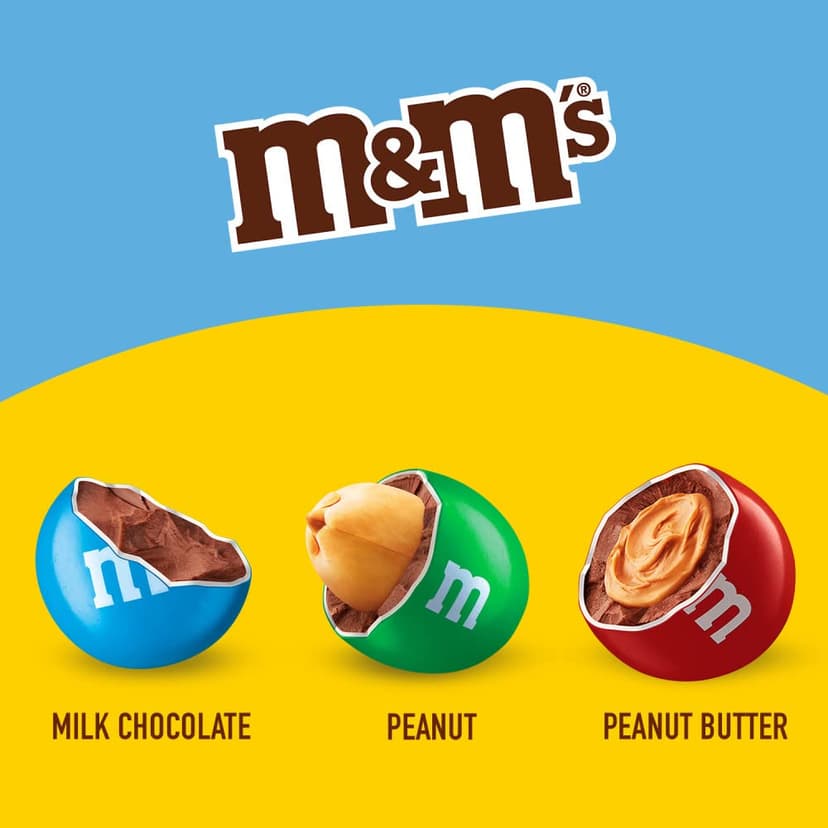 Real Milk Chocolate, Peanut, and Peanut Butter Candy, Individually Wrapped Packs for Sharing at Parties, Baking and Gifting M&M'S Milk Chocolate Candy, Bulk Candy Variety Pack, Full Size, Pack of 18 B004SK4KIG