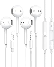 for Apple Earbuds Wired [Clear Call & No Noise], [MFi Certified] 3.5mm Headphones with Microphone Volume Control HiFi Stereo Ear Buds for iPhone/iPad/Kindle/Weather Radio/Airplane [2 Pack]