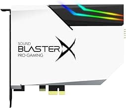 Creative Sound BlasterX AE-5 Plus Pure Edition SABRE32 Ultra-Class 32-bit/384kHz PCI-e Gaming Sound Card and DAC with Dolby Digital and DTS, Xamp Discrete Headphone Bi-amp, 122dB SNR, RGB LED Strips