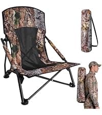 FUNHORUN Hunting Blind with Floor Mat, 360 Degree See Through Ground Blind with Carrying Bag, 2/3/4 Person Pop Up Camouflage Tent Portable Concealed Shelter