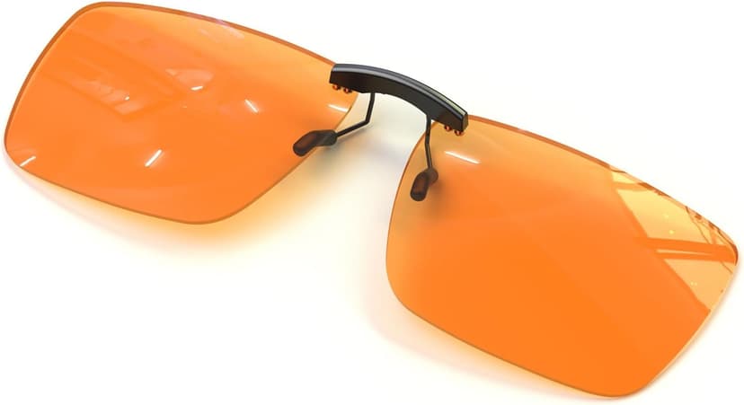 ANYLUV Clip On Blue Light Blocking Glasses Lightweight Rectangle Blue Light Glasses Men for Computer Gaming, Anti Eye Strain