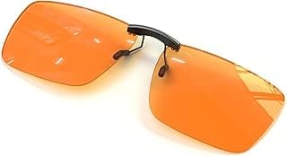 ANYLUV Clip On Blue Light Blocking Glasses Lightweight Rectangle Blue Light Glasses Men for Computer Gaming, Anti Eye Strain